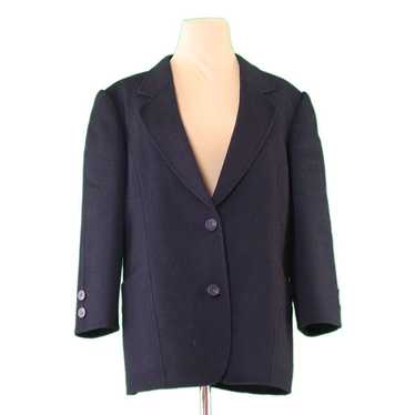 Burberry Tailored Coat, Black, 2 Buttons, Size 13… - image 1