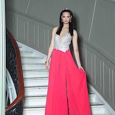 Terani Couture a-line gown with crystal encrusted… - image 1