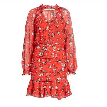 Veronica beard red floral Alena dress