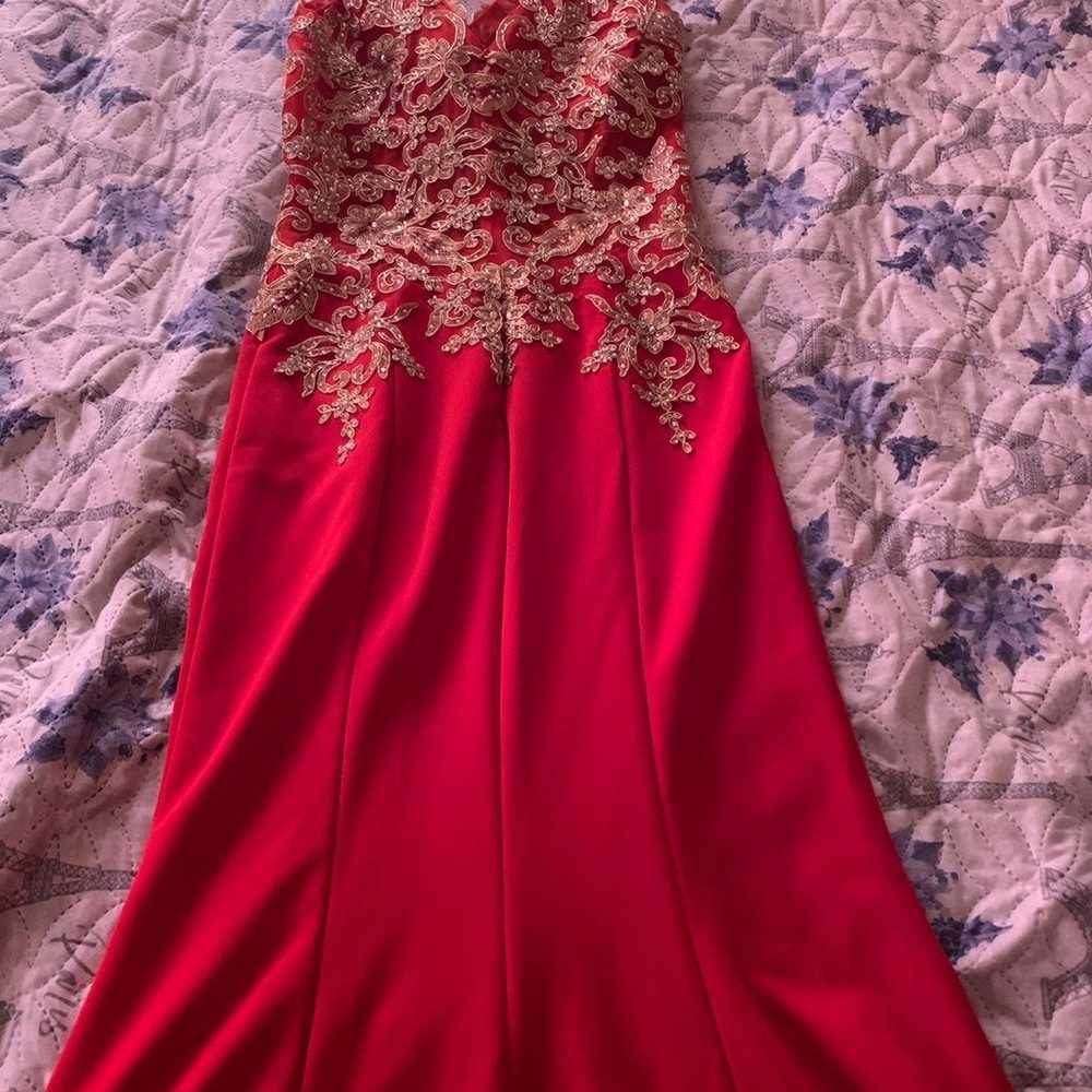 Red prom dress - image 2