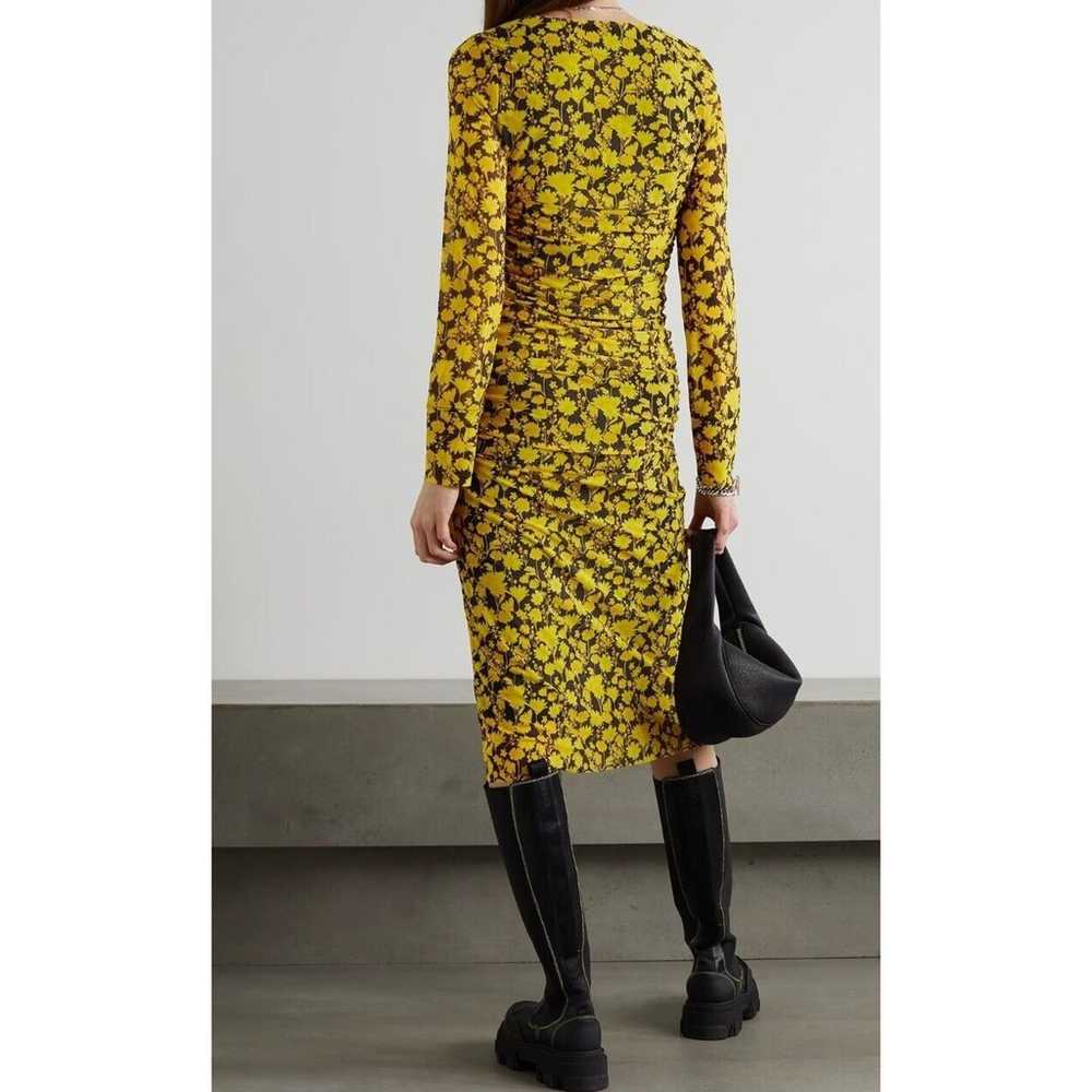 Ganni Womens Black Yellow Floral Print Front Zipp… - image 6