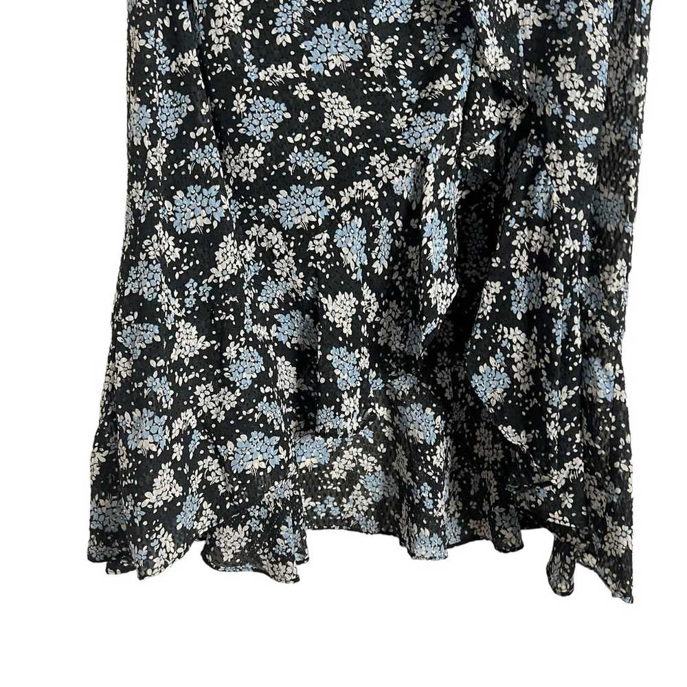 Veronica Beard Floral Amal Navy Blue Ruffled Asym… - image 10