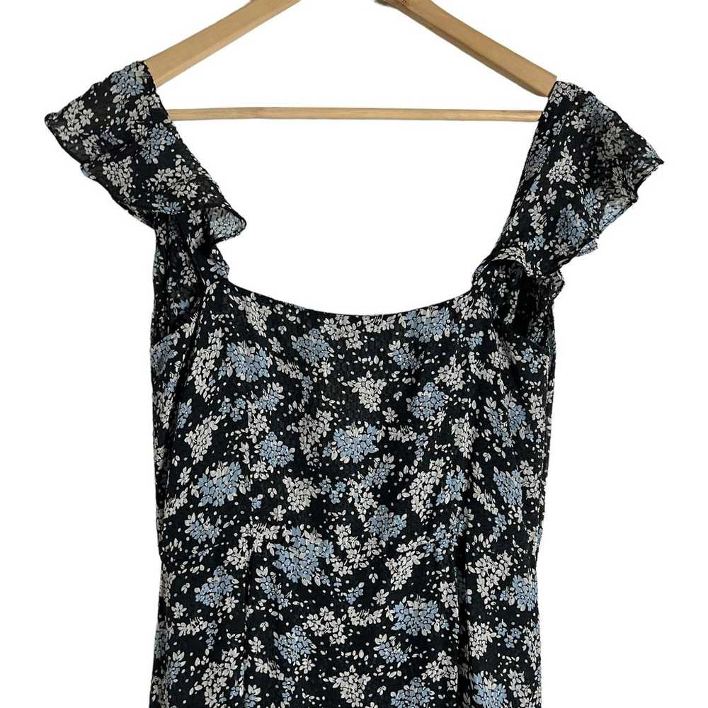 Veronica Beard Floral Amal Navy Blue Ruffled Asym… - image 11