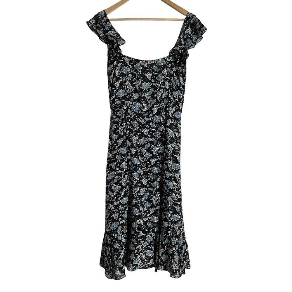 Veronica Beard Floral Amal Navy Blue Ruffled Asym… - image 12