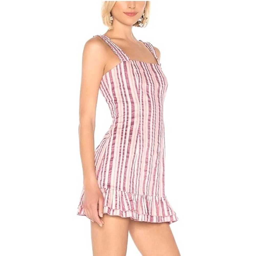 ALEXIS Women’s Linen Blend Pink Striped Mini Dres… - image 2