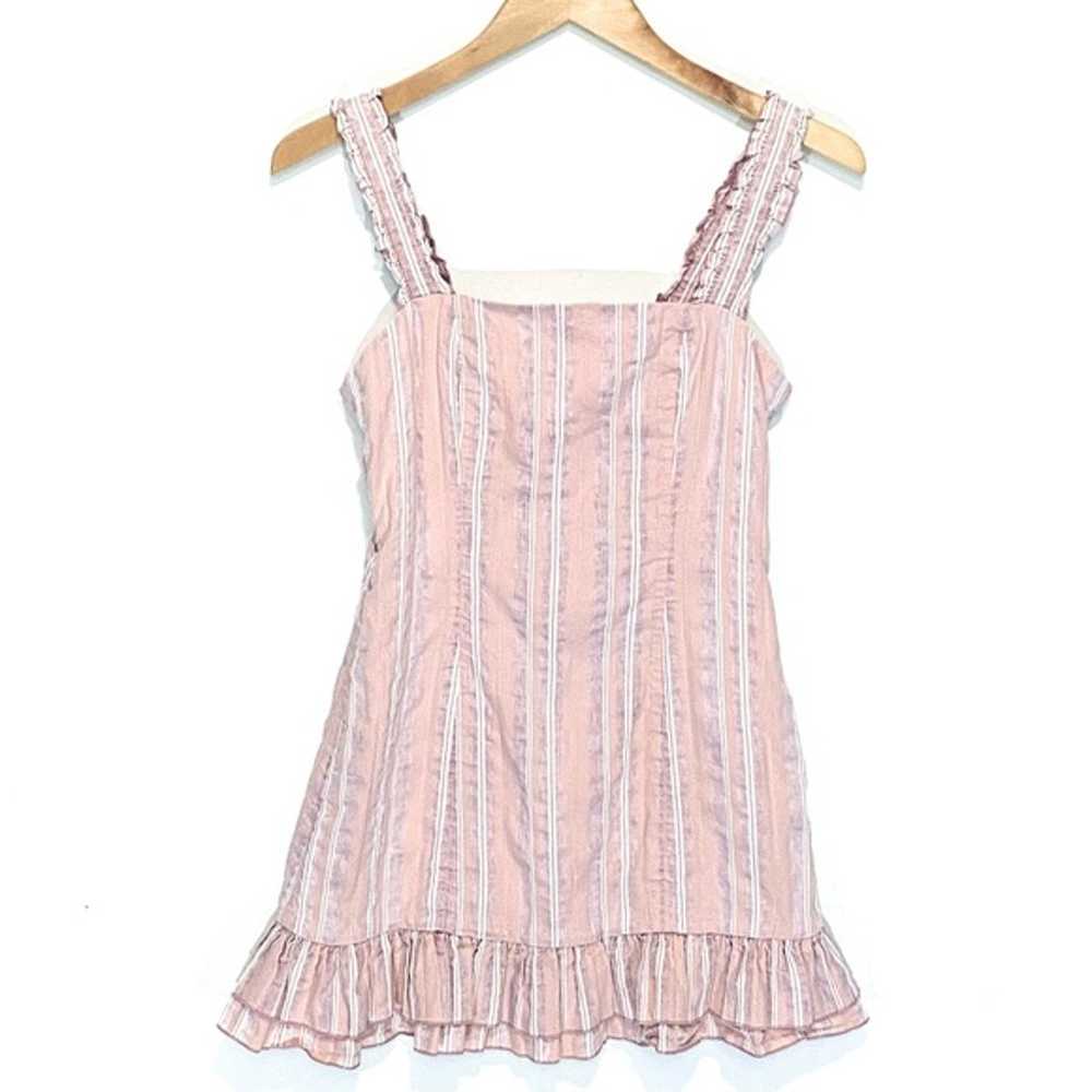 ALEXIS Women’s Linen Blend Pink Striped Mini Dres… - image 3