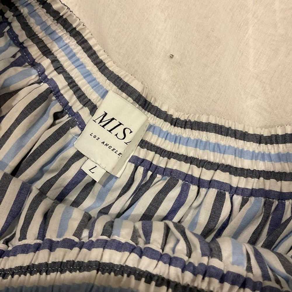 Misa Los Angeles off shoulder Marin Striped Cotto… - image 4