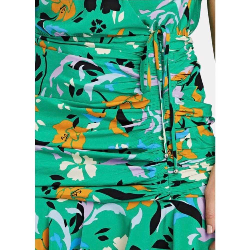 VERONICA BEARD Green Printed Maria Dress Sz M/6 - image 5