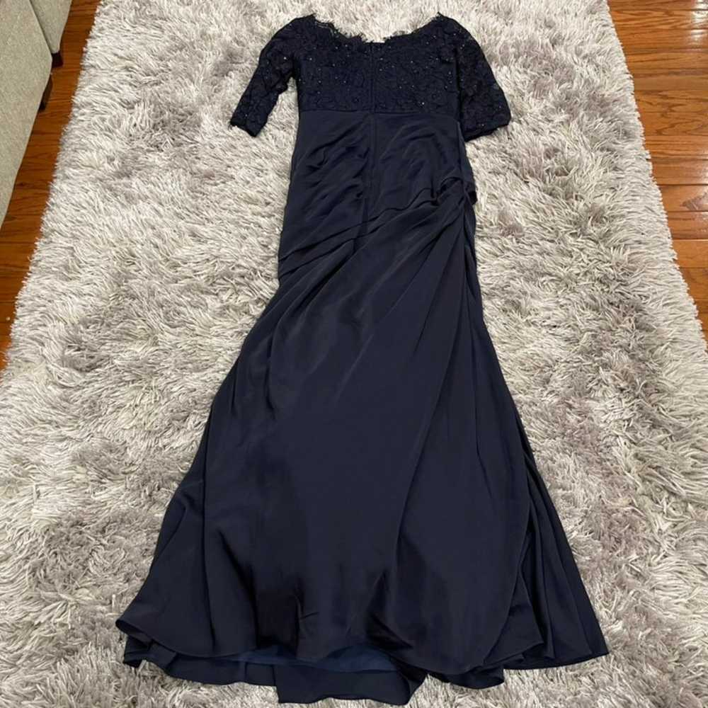 La Femme 24926 Navy Lace Gown 10 - image 6