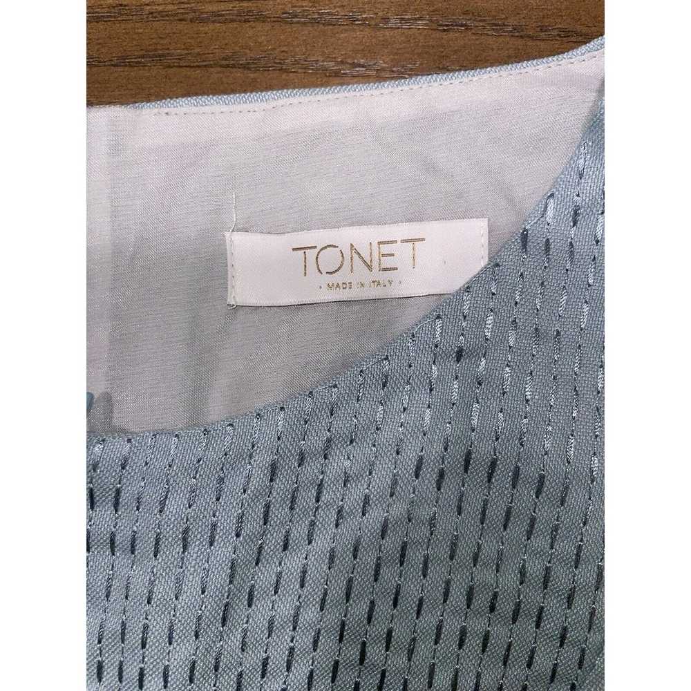 Tonet linen Embroidery Stitching Sleeveless Mini … - image 6