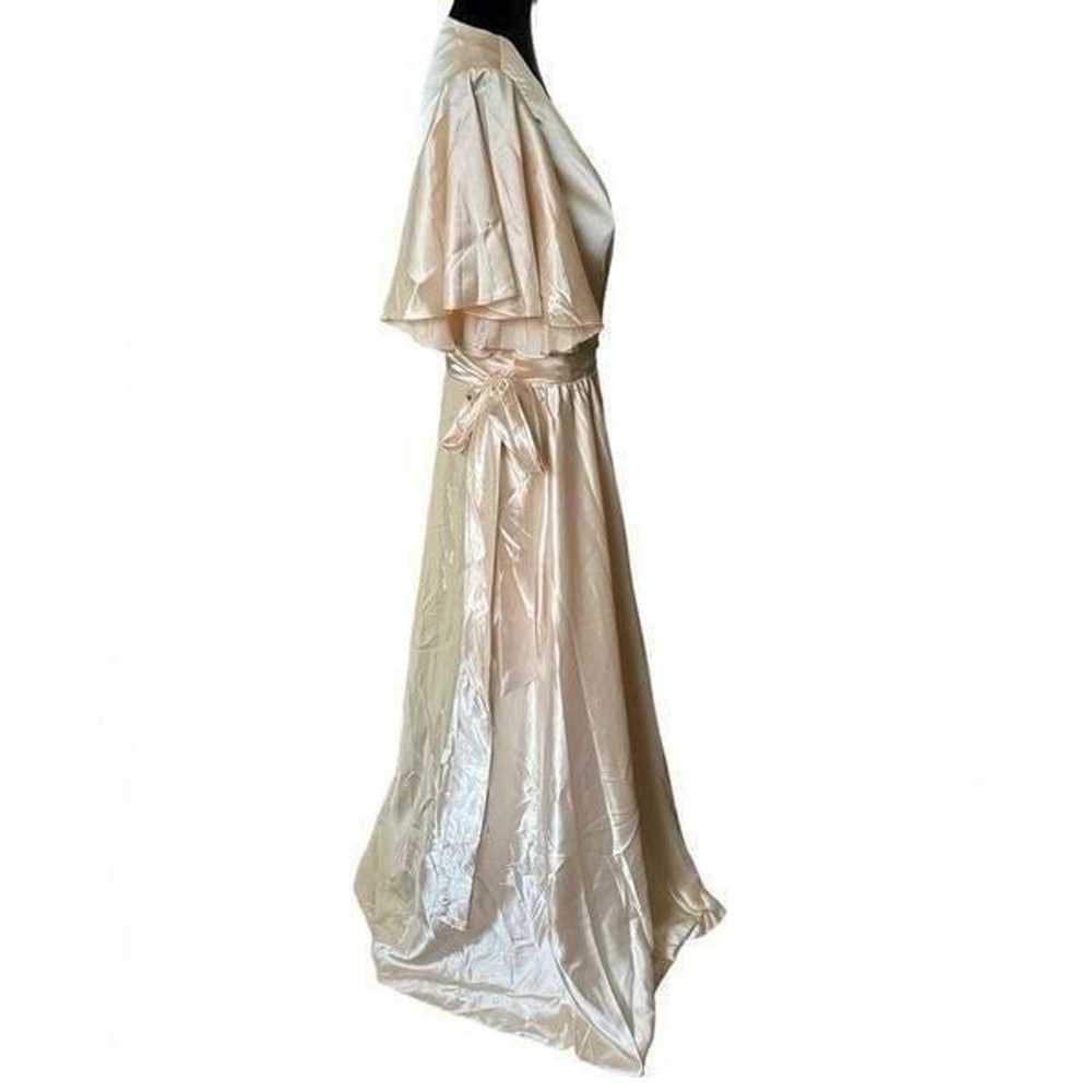 Luxury Champagne Satin Bridal Bridesmaid Formal G… - image 3