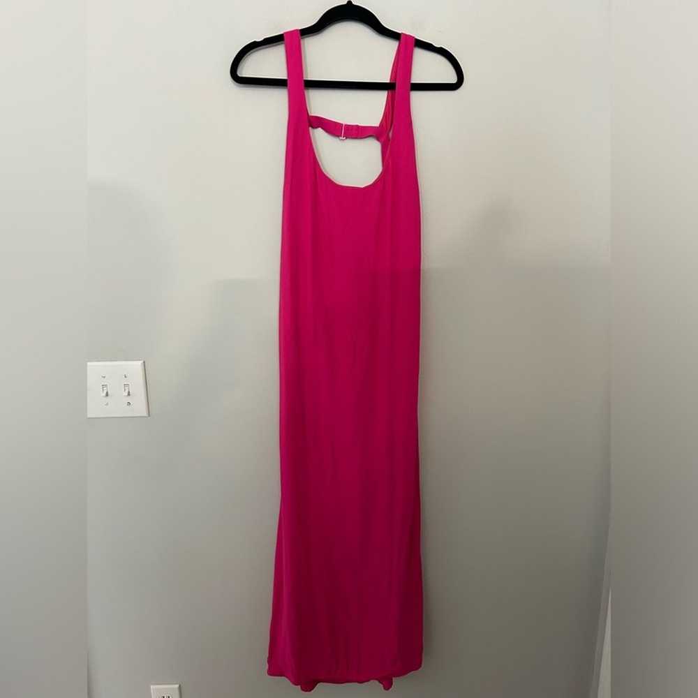 STAUD Rizzo Cady Fuscia Pink Open Back Maxi Dress - image 3