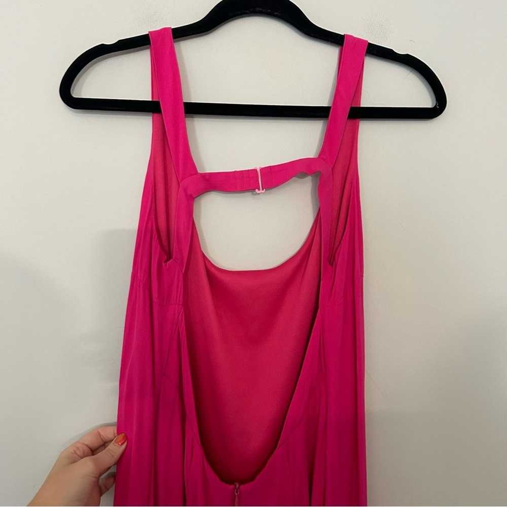 STAUD Rizzo Cady Fuscia Pink Open Back Maxi Dress - image 8