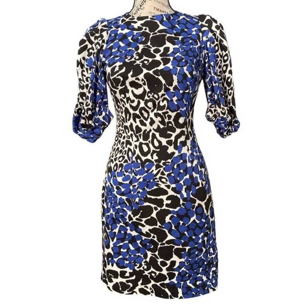 Marcell Von Berlin Bodycon Animal Print Puff Slee… - image 2