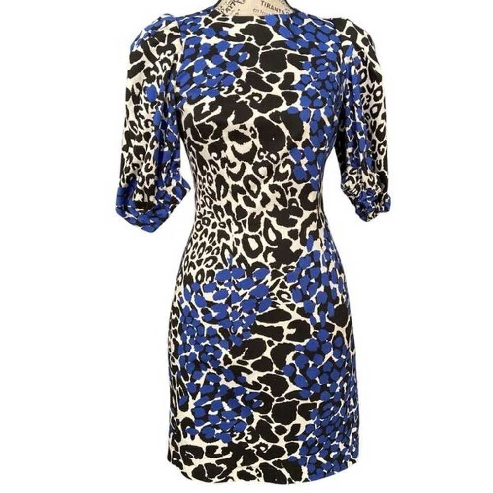 Marcell Von Berlin Bodycon Animal Print Puff Slee… - image 3