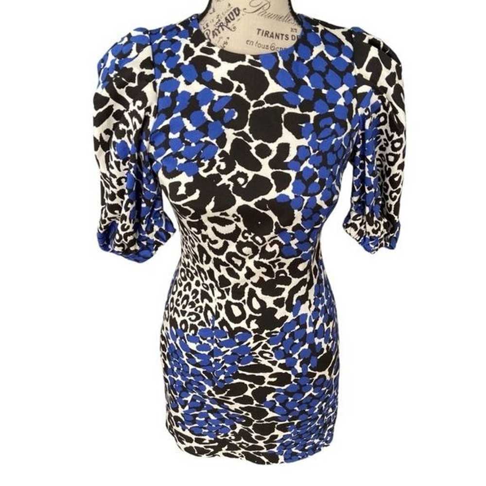 Marcell Von Berlin Bodycon Animal Print Puff Slee… - image 4