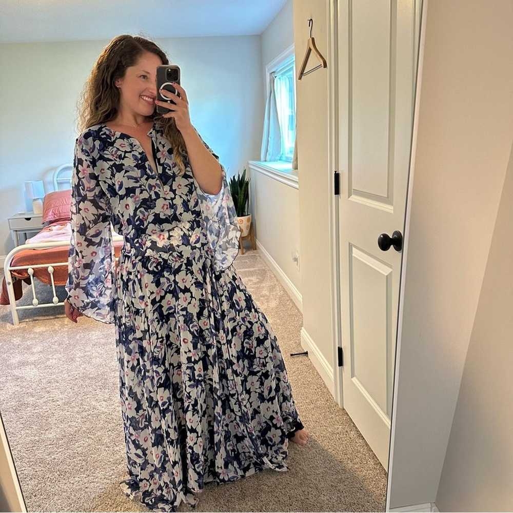 Tuckernuck Eywasouls Malibu Blue Floral Maxi Dres… - image 2