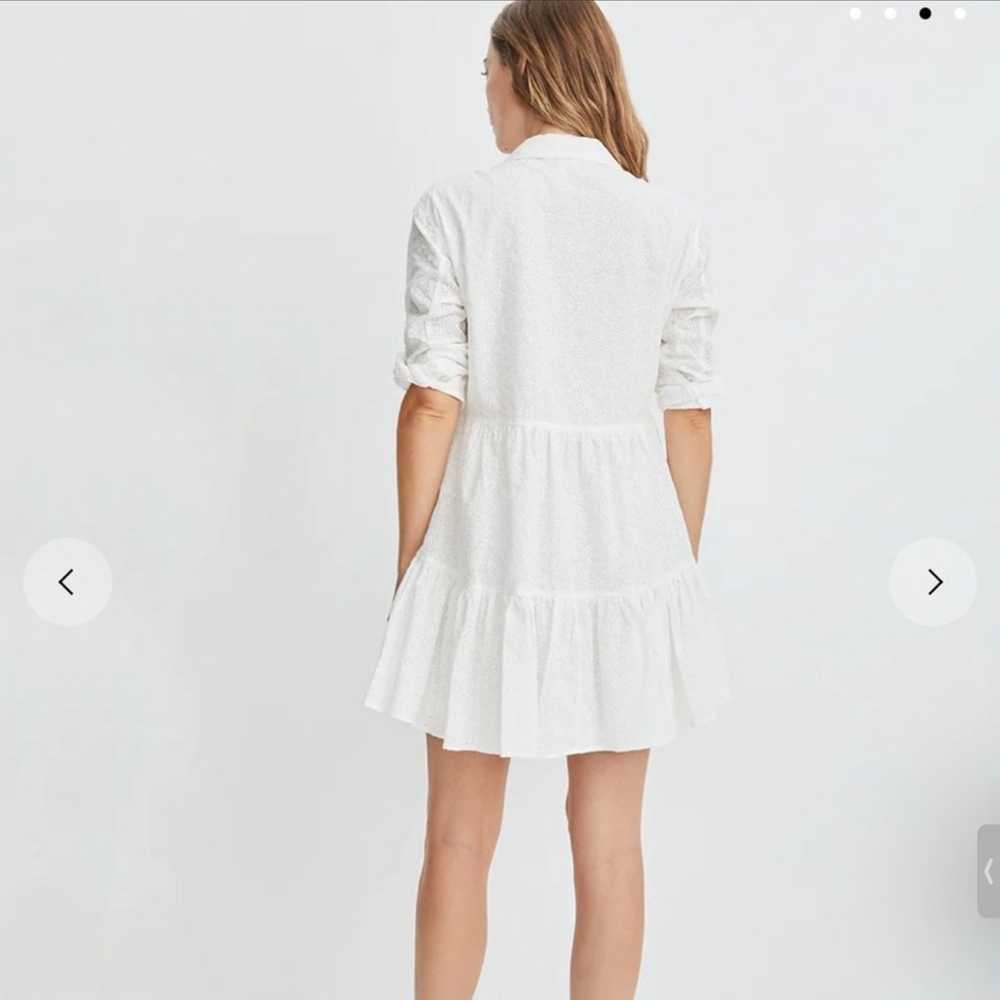 Veronica Beard Off-White Cotton Atari Dress Sz L/… - image 4