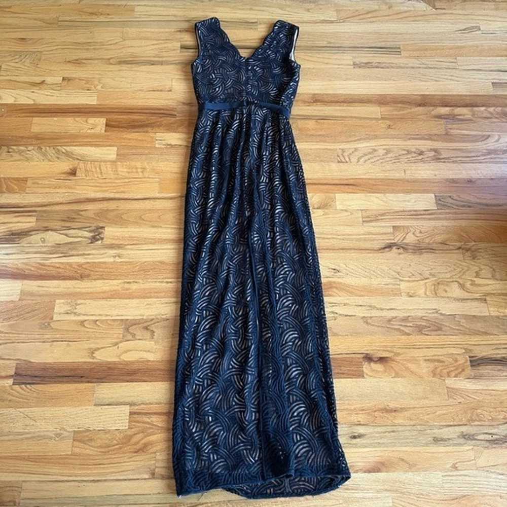 TADASHI SHOJI Scallop Lace Maxi Dress Ribbon Tie … - image 7