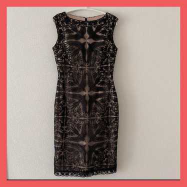 Tadashi Shoji Total Lace Black Pink 2 - image 1