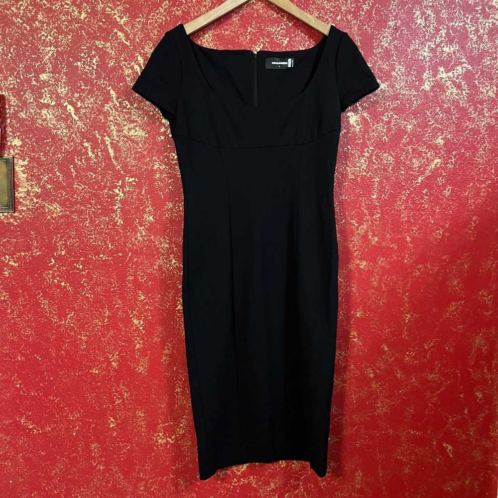 DSQUAREDS D2 Classic Body Con Little Black Dress 8 - image 4