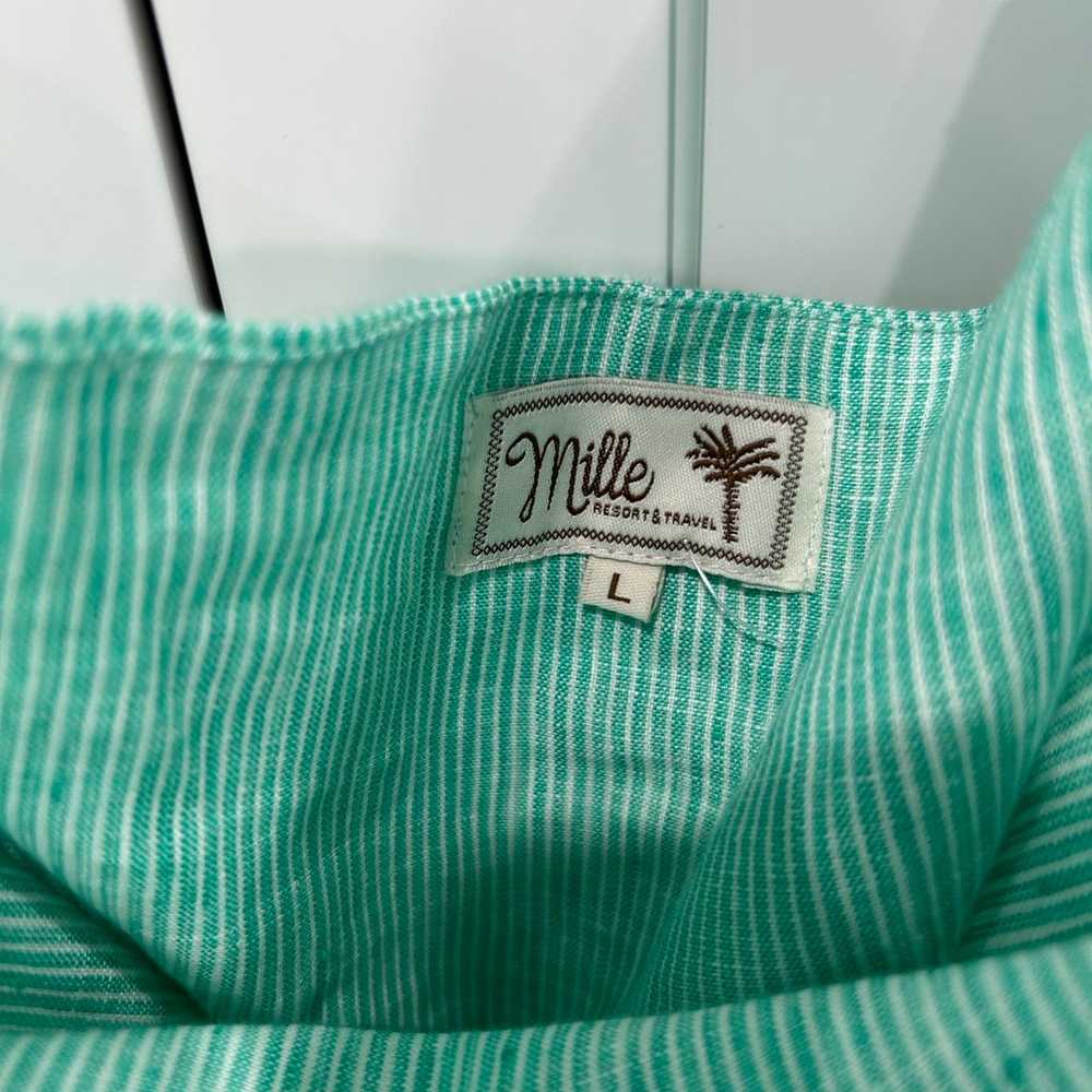 MILLE  Anais Dress in Green Stripe - image 6