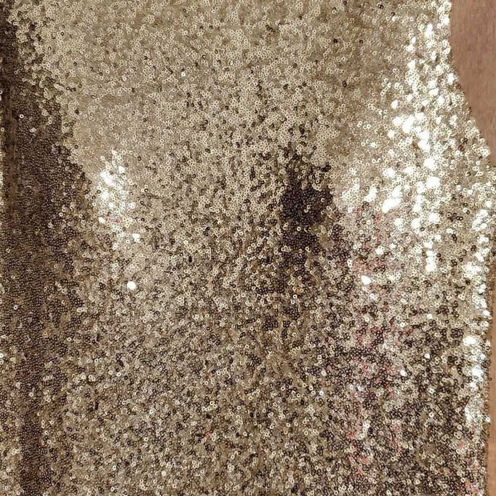 Gold sequin gown VINTAGE CHRISTINA WU 1995 DRESS … - image 2