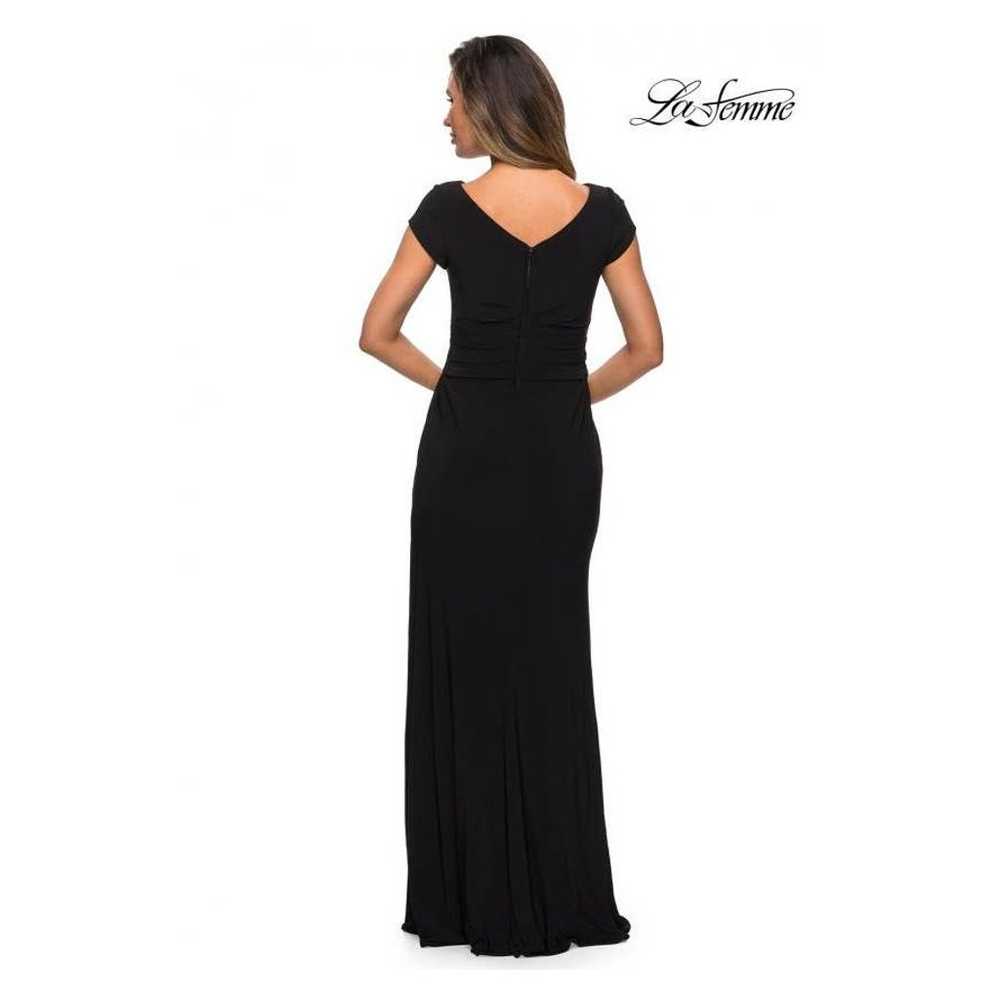 La Femme 28026 Bateau Neck Cap Sleeve Sleek Jerse… - image 2