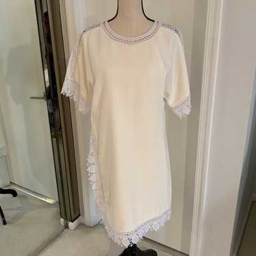 Tory Burch Ivory and White Lace Dress