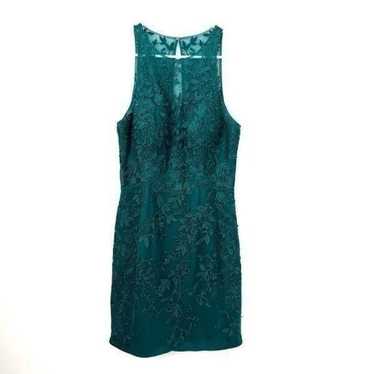 JVN Jovani Green Lace Mini Dress - image 1