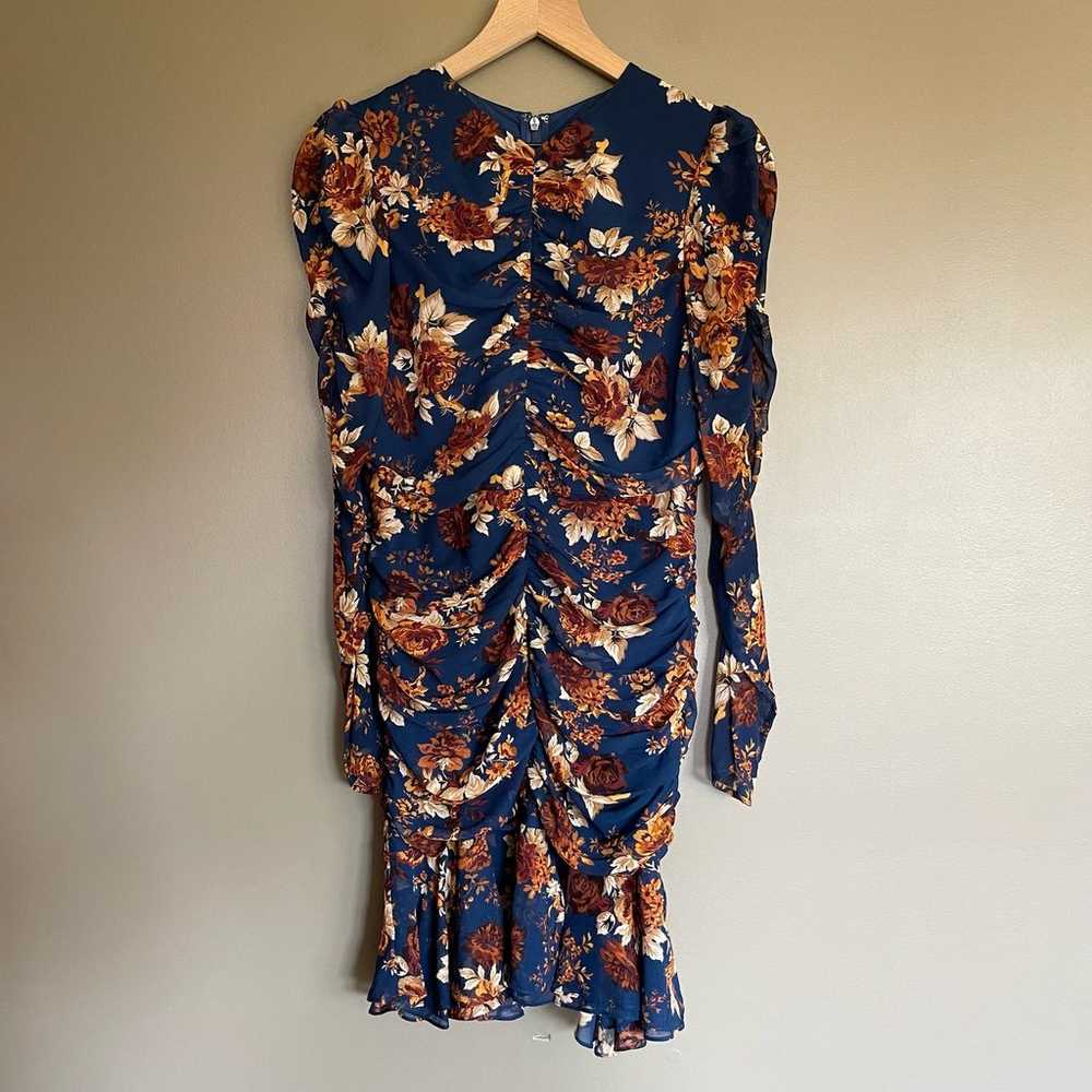 Veronica Beard Hedera Dress Floral Silk Ruched Bl… - image 5