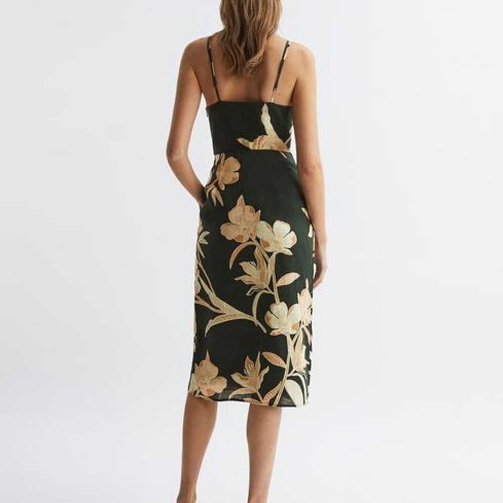 REISS ALICE FITTED FLORAL PRINT MIDI DRESS, SIZE … - image 5