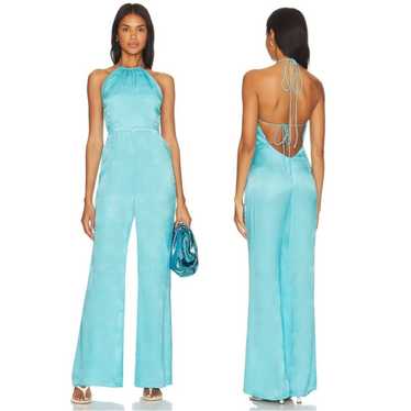 NEW Camila Coelho Floriana Tie Back Jumpsuit in Br