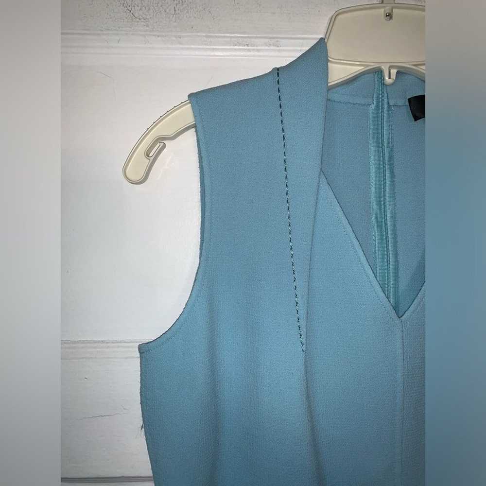 St. John Baby Blue Sleeveless Hand Sewn Textured … - image 2