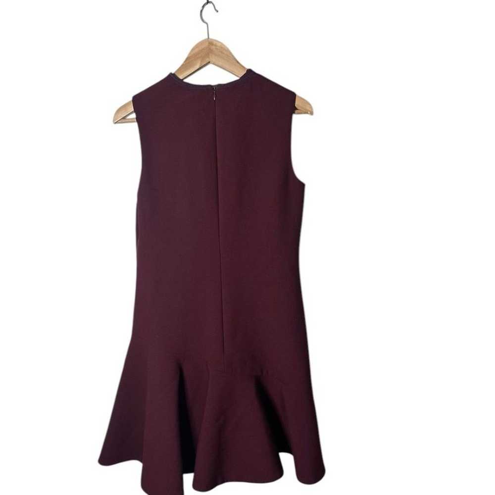 Victoria Beckham Burgundy Peplum Sleeveless Asymm… - image 5