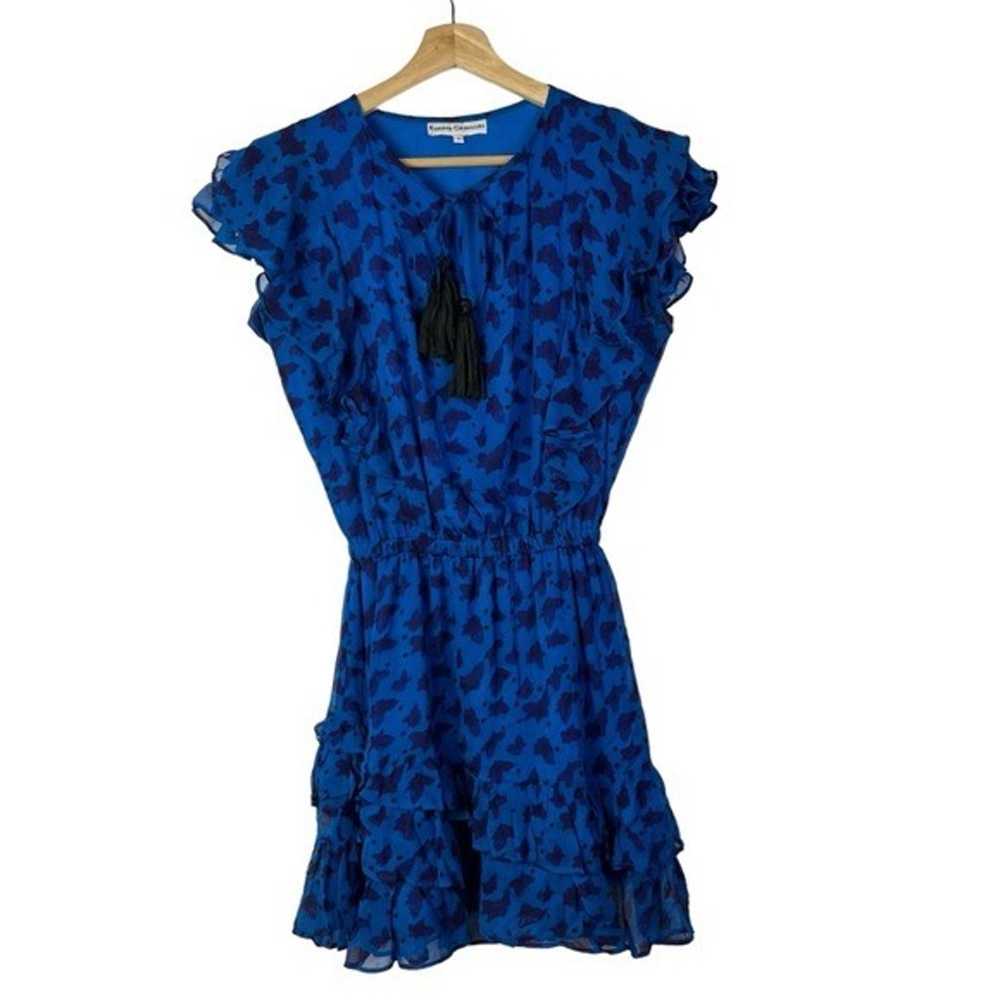 Karina Grimaldi Raffa Royal Blue Print Mini Dress… - image 2