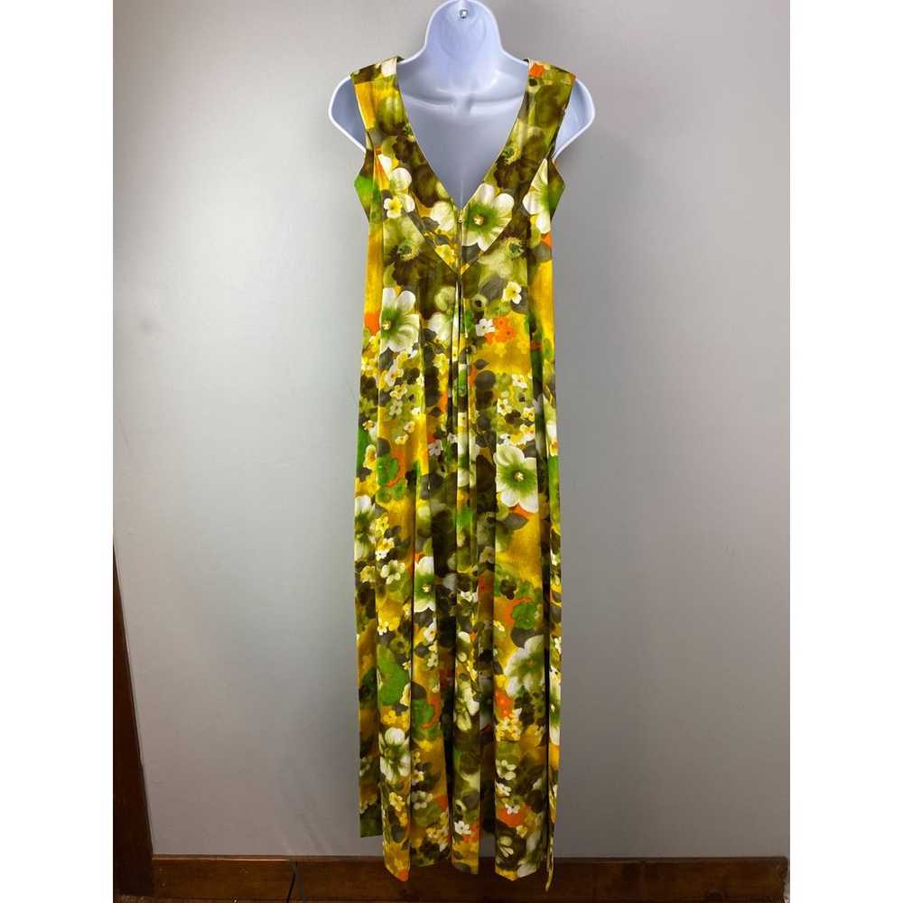 Hilo Hattie Vintage Hawaiian Floral Train Maxi Dr… - image 4