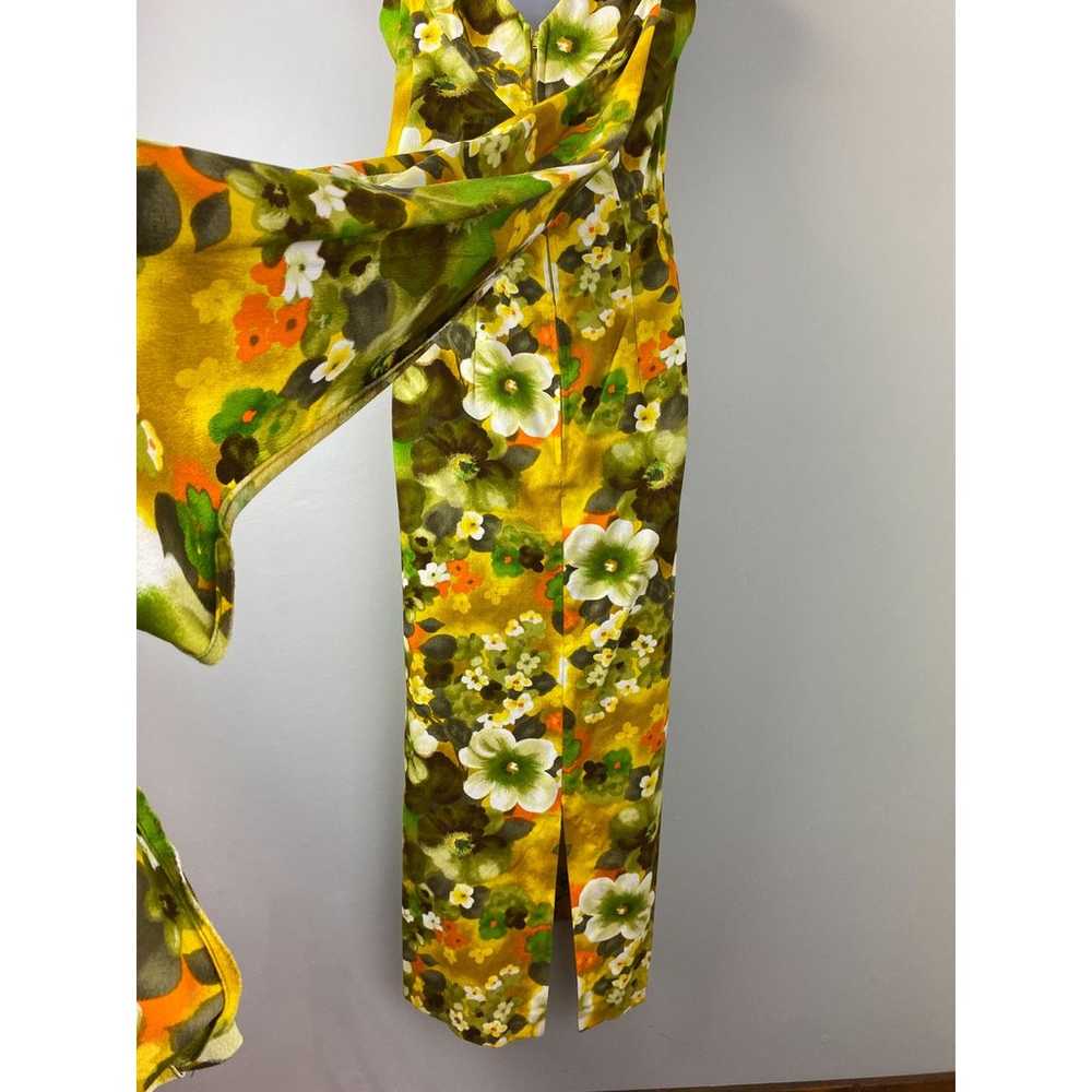 Hilo Hattie Vintage Hawaiian Floral Train Maxi Dr… - image 7