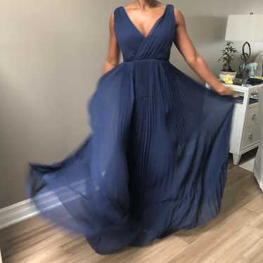 Midnight blue Rebecca Taylor chiffon Formal