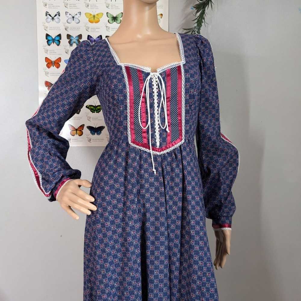 Vintage 1970s Gunne Sax Prairie Dress Floral Milk… - image 10