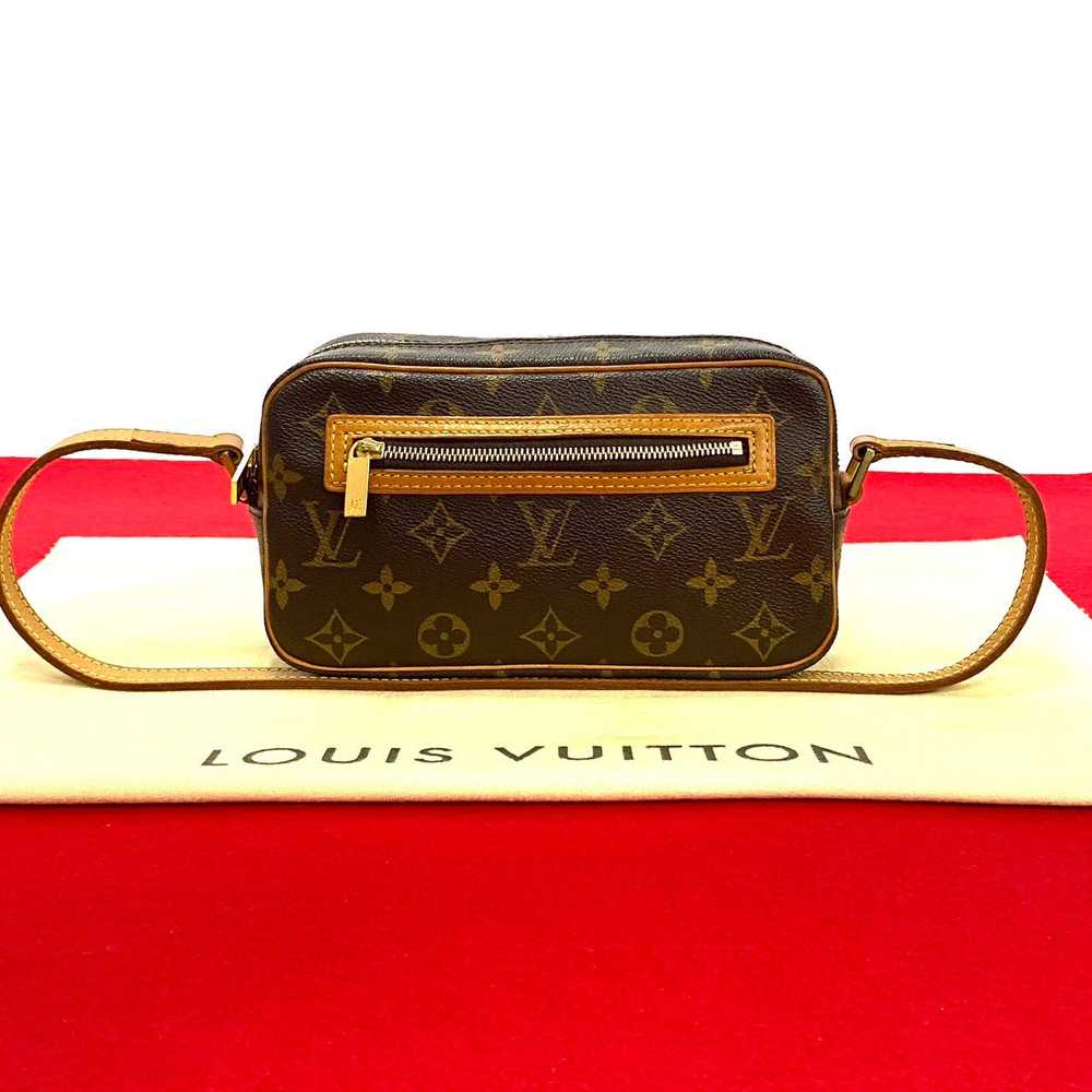 LOUIS VUITTON Shoulder Bag leather Brown Monogram… - image 1