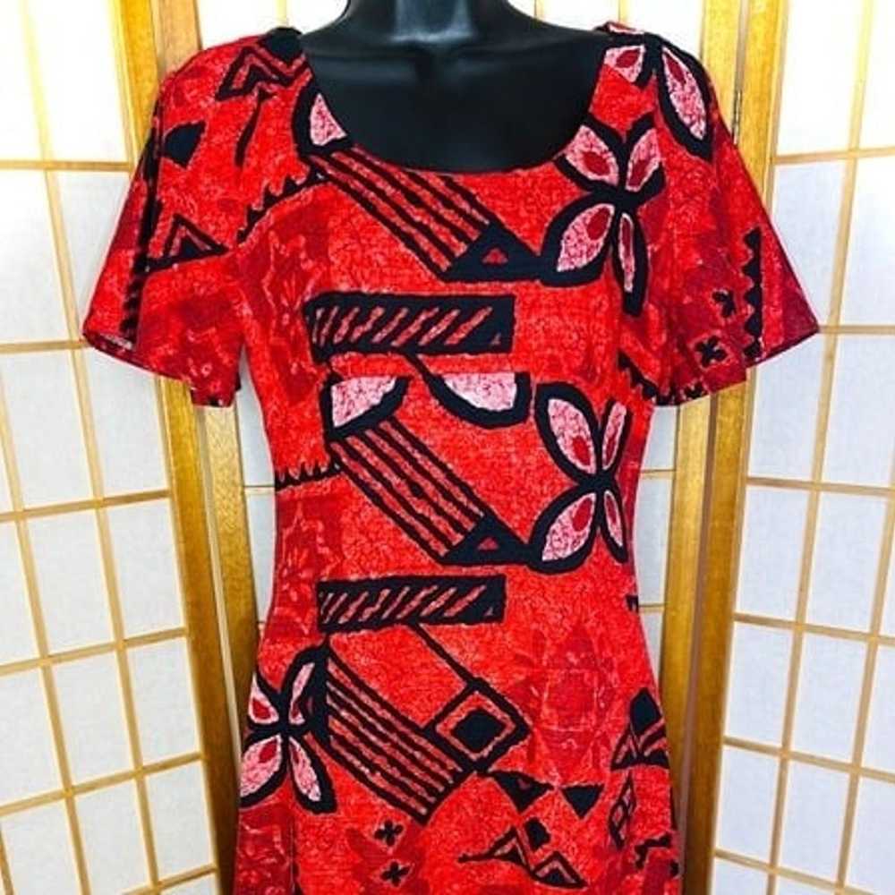 Vintage Hawaiian Barkcloth Dress - image 1