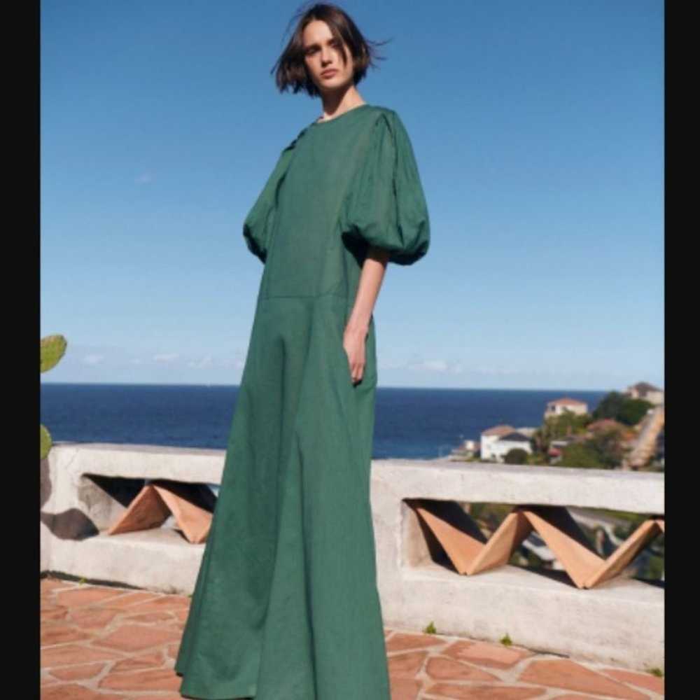 NWOT Matin Studio Green Bohemian Maxi Dress - image 1