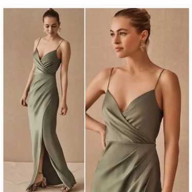 BHLDN Anthropologie Freya Satin Charmeuse Maxi Dre