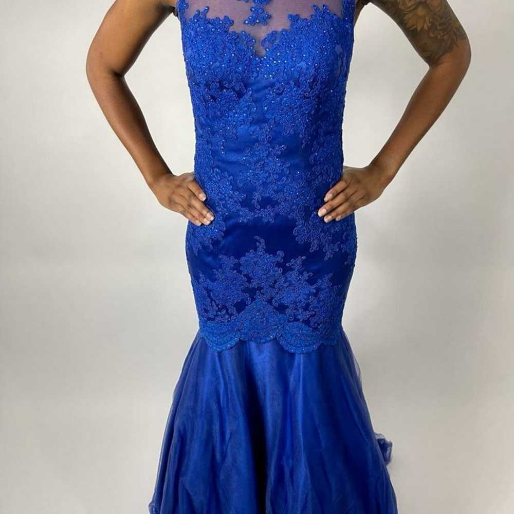 Blue Mermaid Prom Dress - image 1