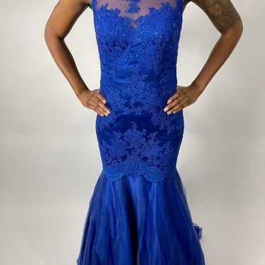 Blue Mermaid Prom Dress - image 1