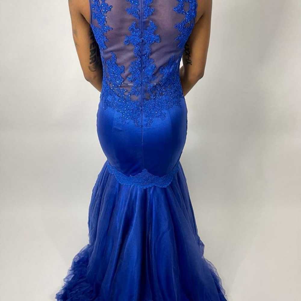 Blue Mermaid Prom Dress - image 2