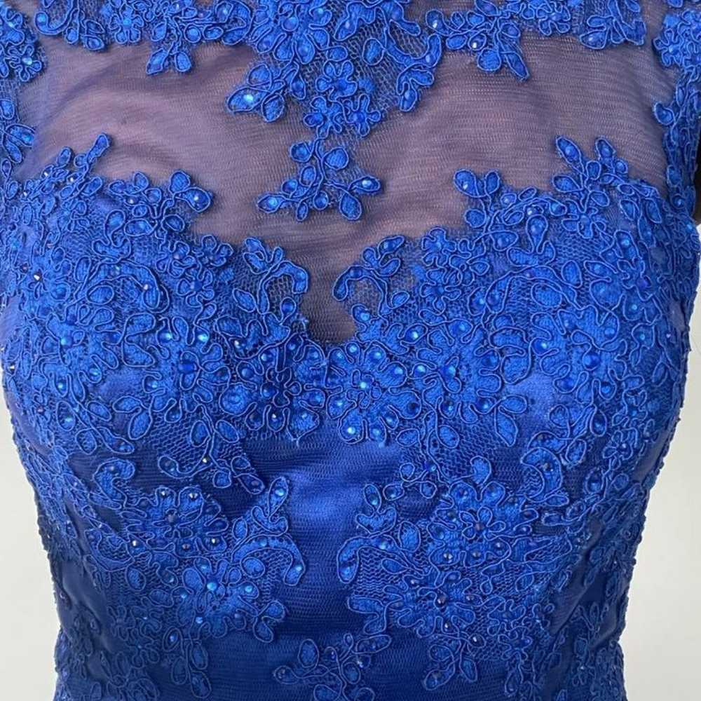 Blue Mermaid Prom Dress - image 4