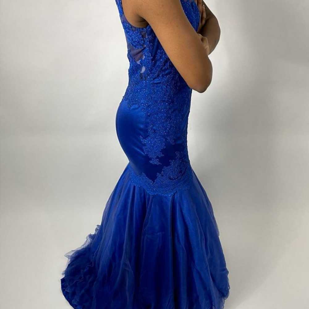 Blue Mermaid Prom Dress - image 8