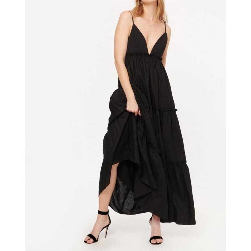 CAMI NYC M GENEVIEVE DRESS BLACK tiered maxi line… - image 2